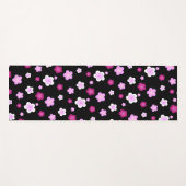 Schattige roze bloembloemengradiënt Patroon Yogamat (Voorkant (horizontaal))