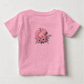 Schattige Roze Bloemen Pompoen Herfst Baby Meisje (Achterkant)