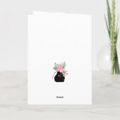 Schattige roze bloemige Valentijnsdag Kaart (Achterkant)