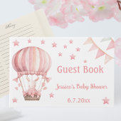 Schattige Roze Blush Bunny Baby shower Gastenboek