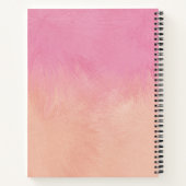 Schattige roze blush perzik stijlvol dromerig Abst Notitieboek (Achterkant)