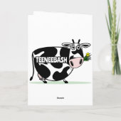 Schattige roze boerderijvarken. Heb je taart? Pret Kaart (Achterkant)