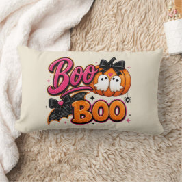 Schattige Roze Boo Boo Halloween Meisjesachtige Po Kussen