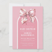 Schattige roze boog Baby shower Kaart (Voorkant)