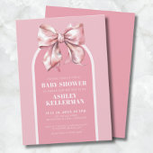Schattige roze boog Baby shower Kaart