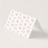 Schattige roze boog Baby shower opvouwbaar bedankk Kaart (Achterkant)