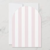 Schattige roze boog meisje Baby shower Kaart (Achterkant)