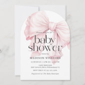 Schattige roze boog meisje Baby shower Kaart (Voorkant)