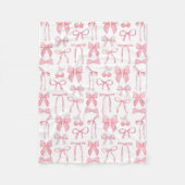 Schattige roze boog meisjesachtige Vrouw esthetisc Fleece Deken (Voorkant)