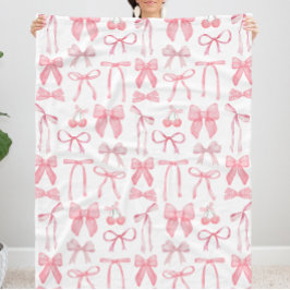 Schattige roze boog meisjesachtige Vrouw esthetisc Fleece Deken