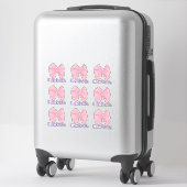 Schattige roze boog Paarse meisjesnaam Sticker (Koffer)