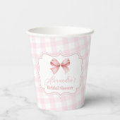 Schattige roze boog Vrijgezellenfeest Papieren Bekers (Achterkant)
