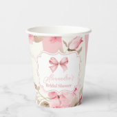 Schattige roze boog Vrijgezellenfeest Papieren Bekers (Achterkant)