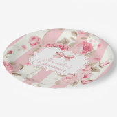 Schattige roze boog Vrijgezellenfeest Papieren Bordje (Gekanteld)