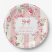 Schattige roze boog Vrijgezellenfeest Papieren Bordje (Voorkant)