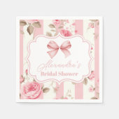 Schattige roze boog Vrijgezellenfeest Servet (Voorkant)