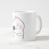 Schattige Roze Bow Cat Grote Koffiekop (Voorkant rechts)