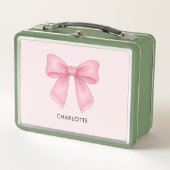 Schattige Roze Bow Coquette Monogram (Voorkant)