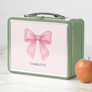 Schattige Roze Bow Coquette Monogram