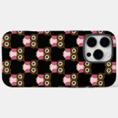 Schattige Roze & Bruin Uilenpatroon Kies Kleur Case-Mate iPhone Case (Achterkant (horizontaal))