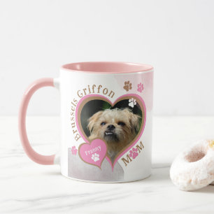 Schattige Roze Brussel Griffon Dog Mam Foto en Naa Mok