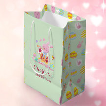 Schattige Roze Bunny Egg Pattern Kids Verjaardag G