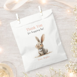 Schattige Roze Bunny Verjaardag Bedankt Favor Tass Bedankzakje