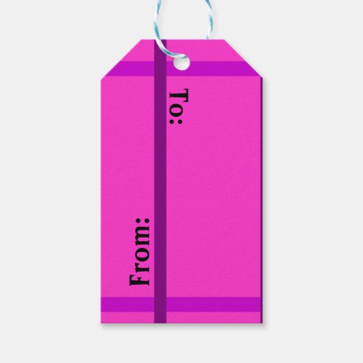 Schattige roze cadeau Labels Cadeaulabel (Voorkant)
