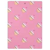 Schattige roze cake met Cherry Cliboard Klembord (Achterkant)