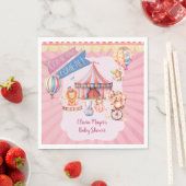 Schattige Roze  Carnaval Circus Baby shower Servet (Insitu)