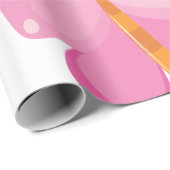 Schattige Roze Cartoon Vlinder Cadeaupapier (Rol Hoek)