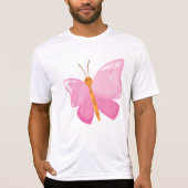Schattige Roze Cartoon Vlinder T-shirt (Voorkant)