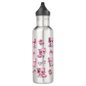 Schattige Roze Coquette Bows Esthetisch Waterfles (Rechts)