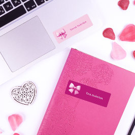 Schattige Roze Coquette Bows Esthetische Waterdich Labels