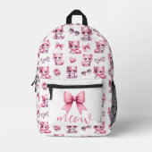 Schattige Roze Coquette Kat Esthetisch Meisje Blus (Voorkant)