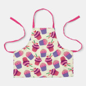 Schattige roze Cupcakes en Muffins Patroon Schort (Voorkant)