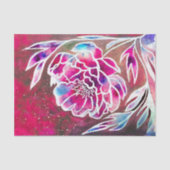 Schattige Roze Dahlia Meisjesachtige Mooie Bloem Tissuepapier (Voorkant)