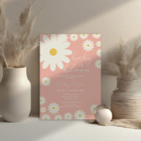 Schattige Roze Daisy Floral Baby in Bloom Shower