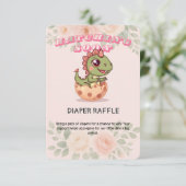 Schattige Roze Dino Komt Eerder Uit Informatiekaartje (Staand voorkant)