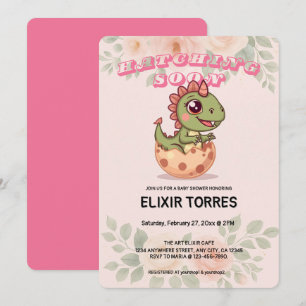 Schattige Roze Dino Komt Eerder Uit Kaart