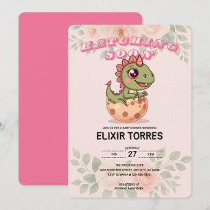 Schattige Roze Dino Komt Eerder Uit Kaart