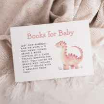 Schattige Roze Dinosaur Girl Baby Shower Boeken