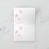 Schattige roze dinosaurus Dank je wel Bedankkaart (Binnen)