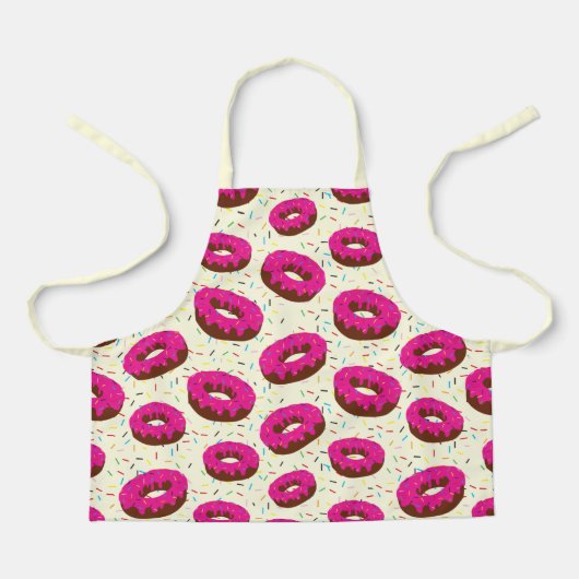 Schattige Roze Donut Pattern met Sprinkles Schort (Voorkant)