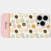 Schattige roze donutpatroon Case-Mate iPhone case (Achterkant (horizontaal))