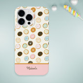 Schattige roze donutpatroon Case-Mate iPhone case