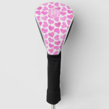Schattige Roze Doodled Heart Valentijnsdag Monogra