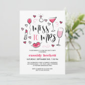 Schattige Roze Doodles - Juffrouw naar Mevrouw Bac Kaart (Staand voorkant)