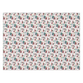 Schattige roze dorpspatroon kerst tafelkleed (Voorkant (Horizontaal))