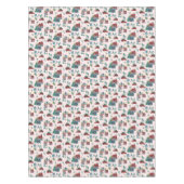 Schattige roze dorpspatroon kerst tafelkleed (Voorkant)